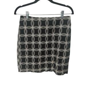 Banana Republic Black and White Geometric Pencil Skirt 4